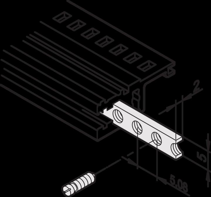 Actual product image Schroff Threaded strip - THREAD STRIP 84TE M2.5