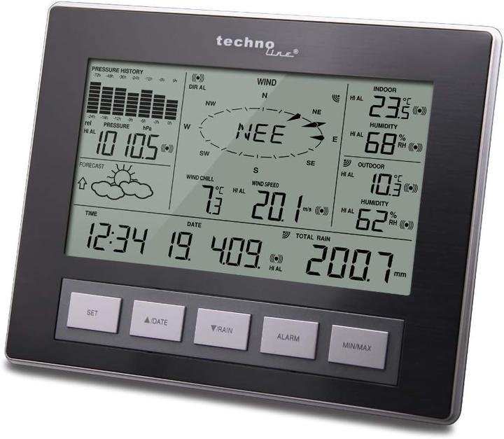 Actual product image Technoline WS 2816 Professional wireless weather station with anemometer Rain gauge