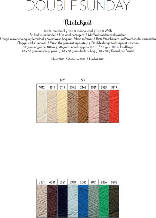 Actual product image Sandnes Garn Double Sunday by PetiteKnit (108 m)