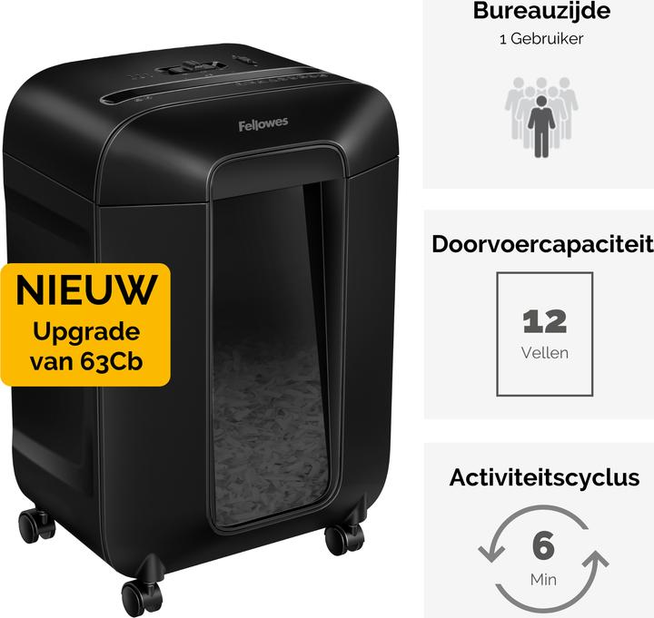 Actual product image Fellowes Powershred LX85 P-4 shredder, 12 pages (Particle cut)
