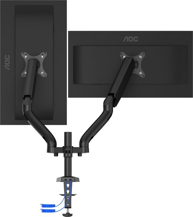 Actual product image AOC AD110DX Flat Panel Desk Mount 80 cm (31.5"" ) Black Table/Bench (Table, 32", 9 kg)