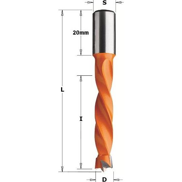 CMT, Punta da trapano, 309.150.11 Dübelbohrer 15mm, Schaft 10x20 rechts (15 millimetri)