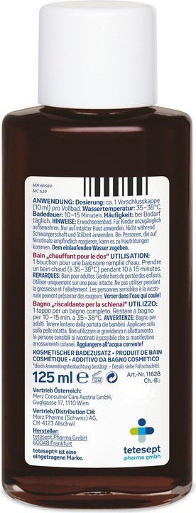 Immagine prodotto Tetesept Bagno di calore posteriore (125 ml, Sali da bagno)