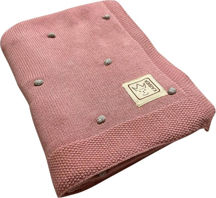 Actual product image Kaiser Baby Baby blanket Knots rose/knots cream 80 x 100 cm (80 x 100 cm)