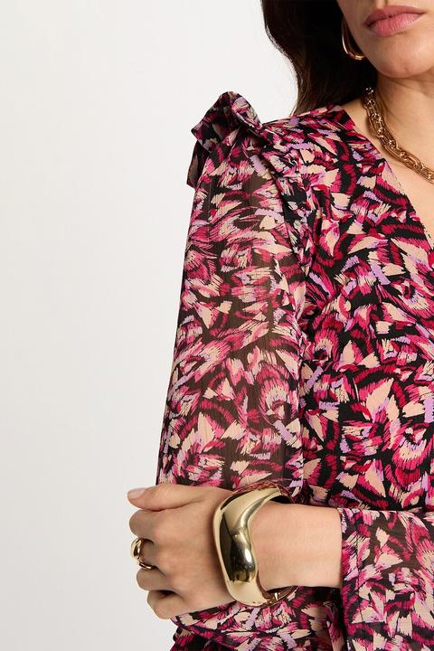 Actual product image Morgan Bedruckte Bluse mit V-Ausschnitt (XL)
