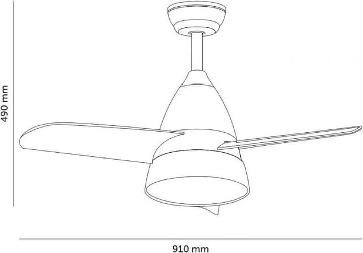 Produktbild M Mimotec Stiller Deckenventilator mit LED-Licht, 6 Geschwindigkeiten, DC-Motor, Fernbedienung, Timer