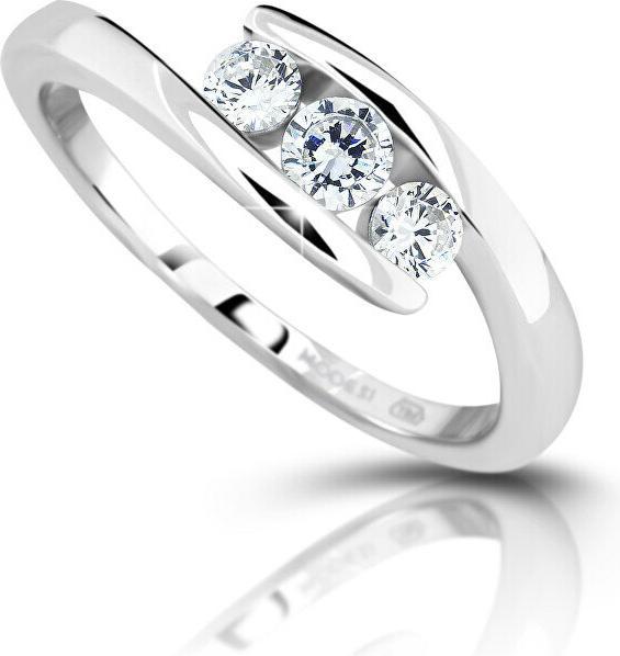 Actual product image Modesi Silver ring with zircons M13075 - Circuit: 53 mm (53)