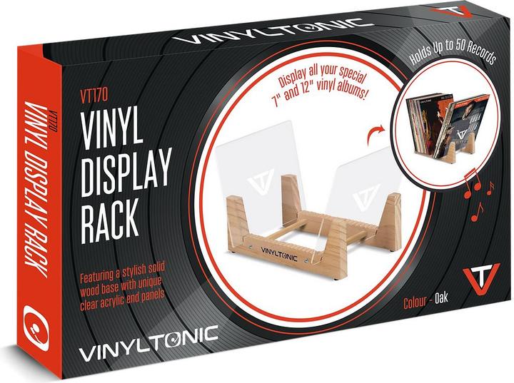 Actual product image Vinyl Tonic | Vinyl Display Rack (Oak) | Vinyl Record Storage Rack (Plates)
