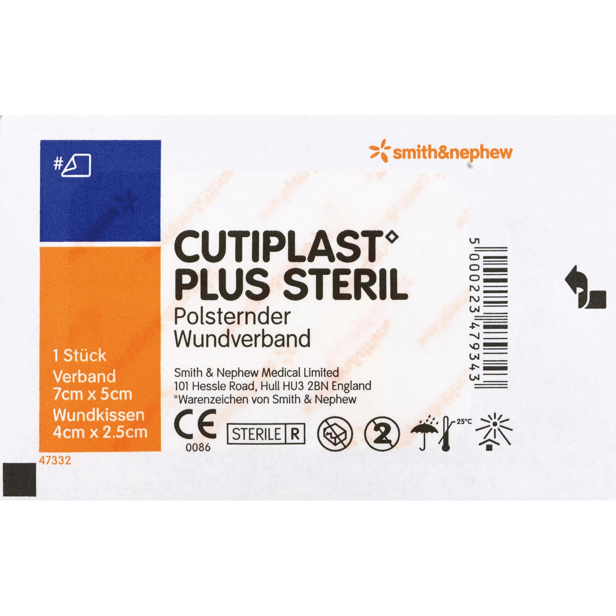 Smith & nephew, Pflaster, Cutiplast plus steril Wundverband 5 cm x 7 cm, 1 St. Wundauflagen (1 x)