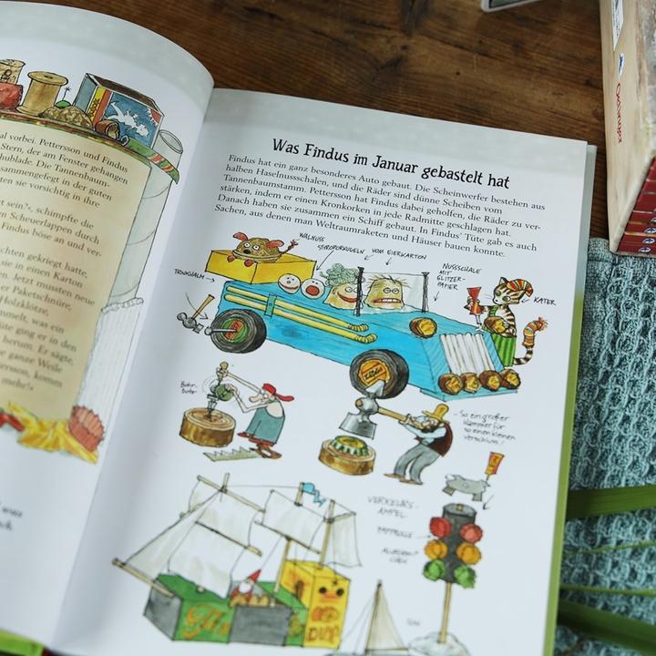 Actual product image Pettersson und Findus. Mit Findus durchs ganze Jahr (German, Angelica Carriage, Connoisseur Danielsson, Eva-Lena Larsson, Kerstin Behnken, Sven Nordqvist, 2024)