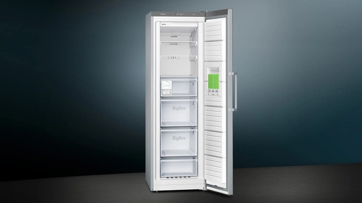 Actual product image Siemens iQ300, free-standing freezer, 186 x 60 cm, Inox-easyclean, GS36NGIEV (Stand-alone, 242 l)