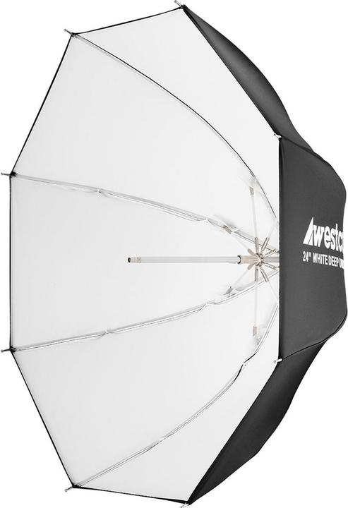 Immagine prodotto Westcott Ombrello profondo a rimbalzo bianco (24") (Ombrello, 61 cm)