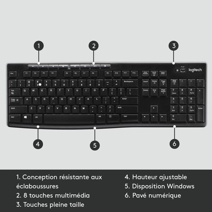 Immagine prodotto Logitech K270 (FR, Senza fili)