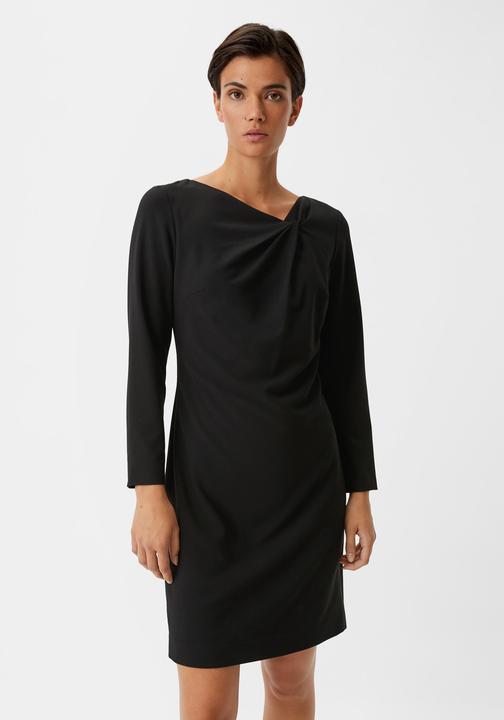 Image du produit Comma Kleid Crêpe-Kleid mit Knotendetail (36)