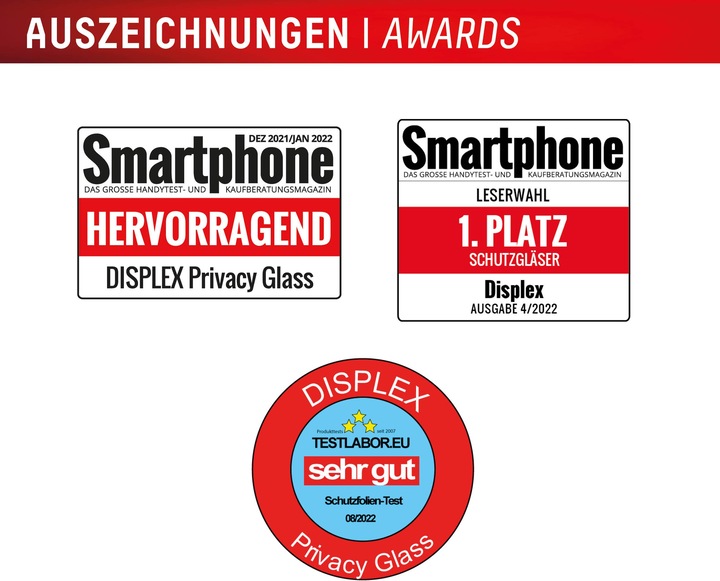 Produktbild Displex Privacy Glass, Privacy Full Cover Panzerglas (1 Stück, Samsung Galaxy S25 Ultra)