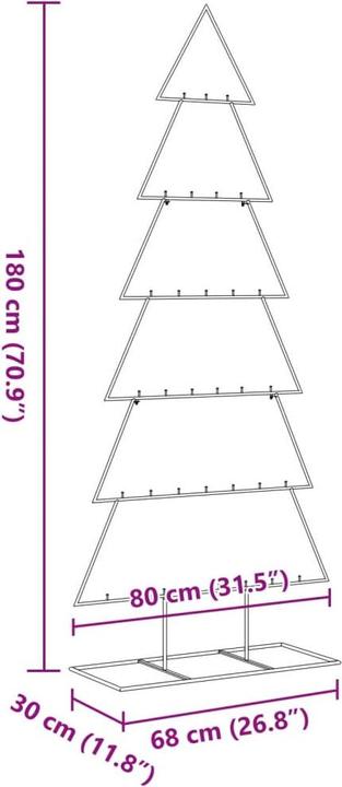 Actual product image vidaXL -Christmas tree for decorations 180 cm (180 cm)