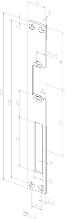 Actual product image Assa Abloy FF door opener 12/24V DC eE HZ fix 142UR stainless steel right (Indoor)