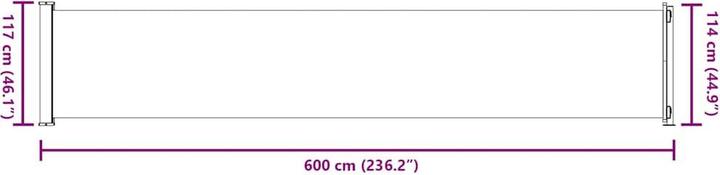 Produktbild vidaXL Seitenmarkise (6 m)