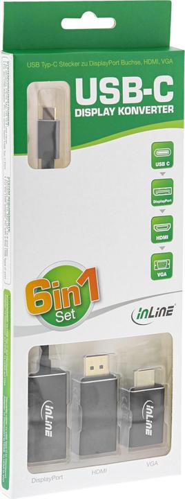 Immagine prodotto InLine Set di convertitori per display 6-in-1 (DP, 20 cm)