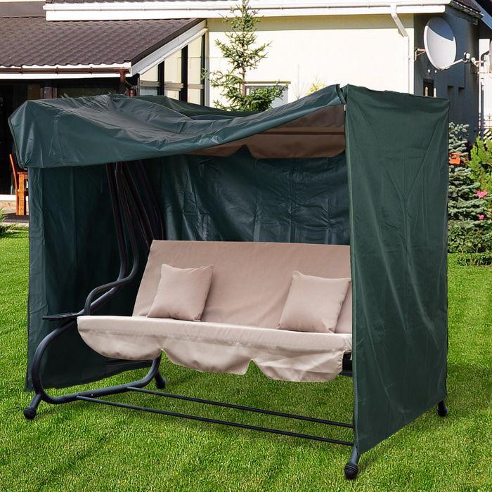 Immagine prodotto Swisshandel24 Copertura per altalena da giardino Verde impermeabile 205 x 124 x 164 cm
