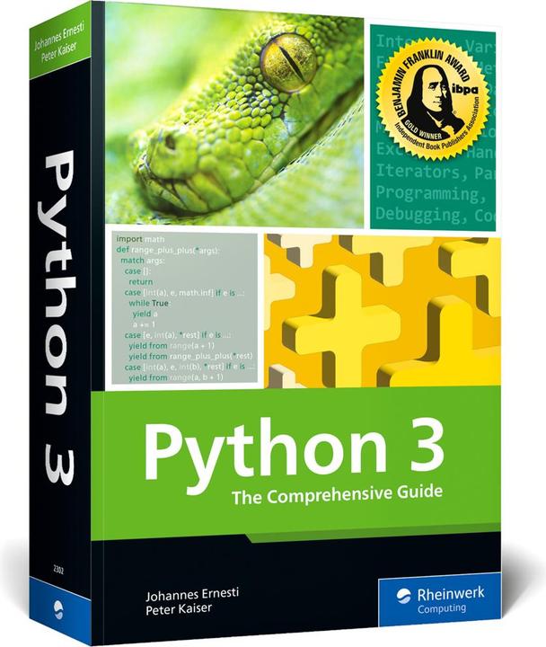 Actual product image Python 3 (English, Johannes Ernesti, Peter Kaiser, 2023)