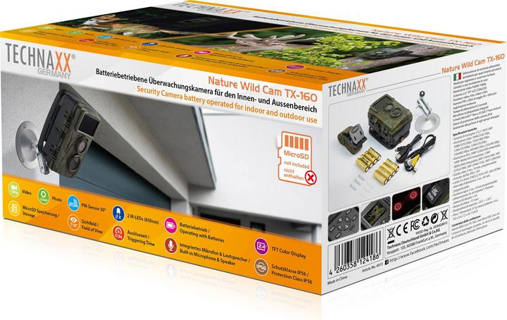 Actual product image Technaxx TX-160 CMOS 25.4 / 3.2 mm (1 / 3.2" ) Night Vision Camouflage 3840 x 2160 Pixel