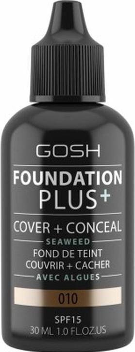 Gosh Foundation Plus Cover & Conceal Liquid Foundation In Tan Spf 15 30 Ml (Tan)