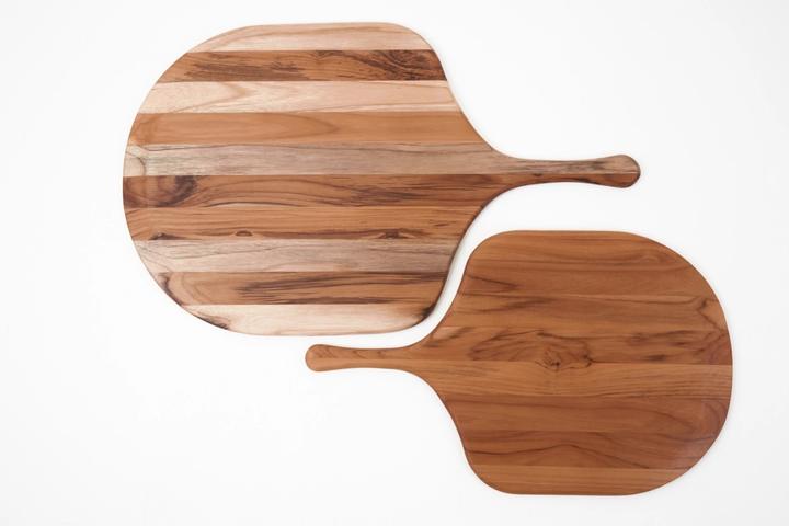 Produktbild TeakHaus Canoe Servierbrett Pizza mit Griff S