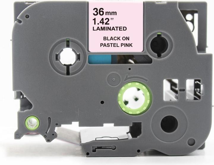 Image du produit Hermex Alternatives Etikettenband zu Brother TZe-MQE61 Beschriftungsband (3.60 cm, Noir, Rose)