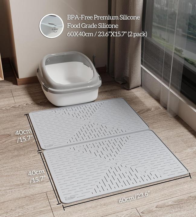 Produktbild Ohmo 2er-Set Antirutsch Katzentoilettenmatte