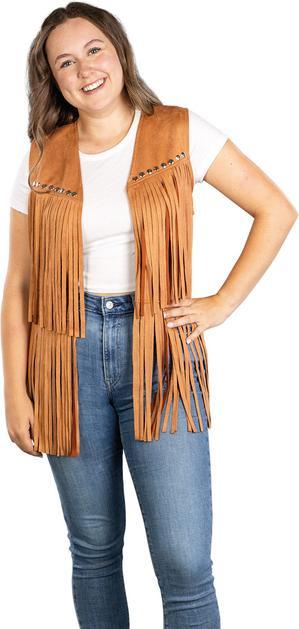Produktbild MICA Festival Hippieweste mit Fransen - braun - Einheitsgrösse Erwachsene (One Size)