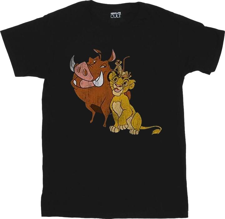 Actual product image The Lion King Boys Simba, Timon And Pumbaa Cotton T-Shirt (128)