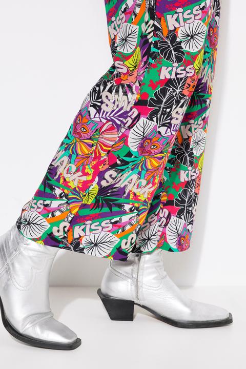Produktbild Angel of Style Hose, gerades Bein, Blätter-Muster, Elastikbund (52)