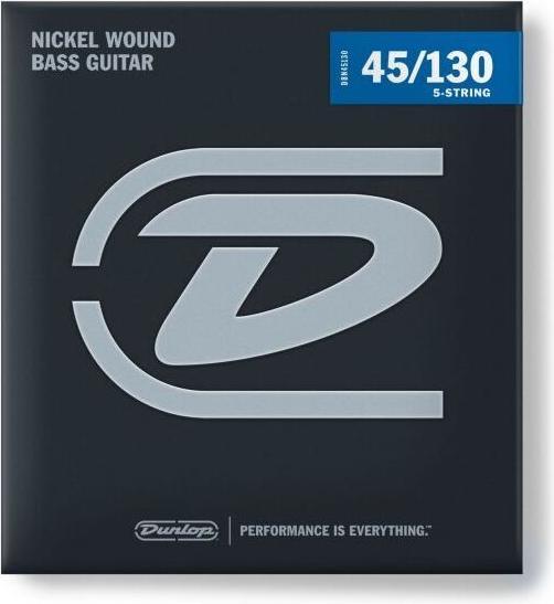 Actual product image Dunlop Stainless Steel Bass, 45-130 5-string