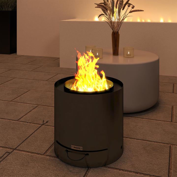 Immagine prodotto Outsunny Feuerschale Stahl Schwarz (45 cm)