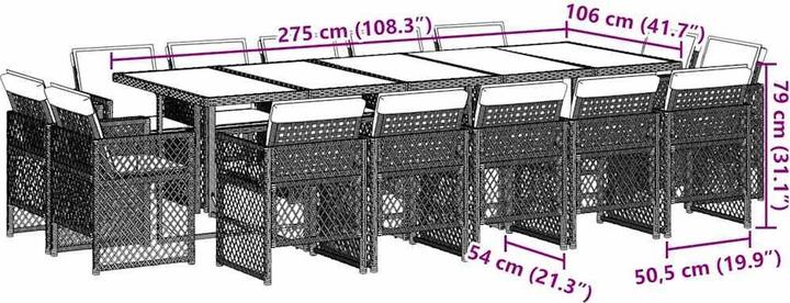 Produktbild vidaXL Garten Essgruppe