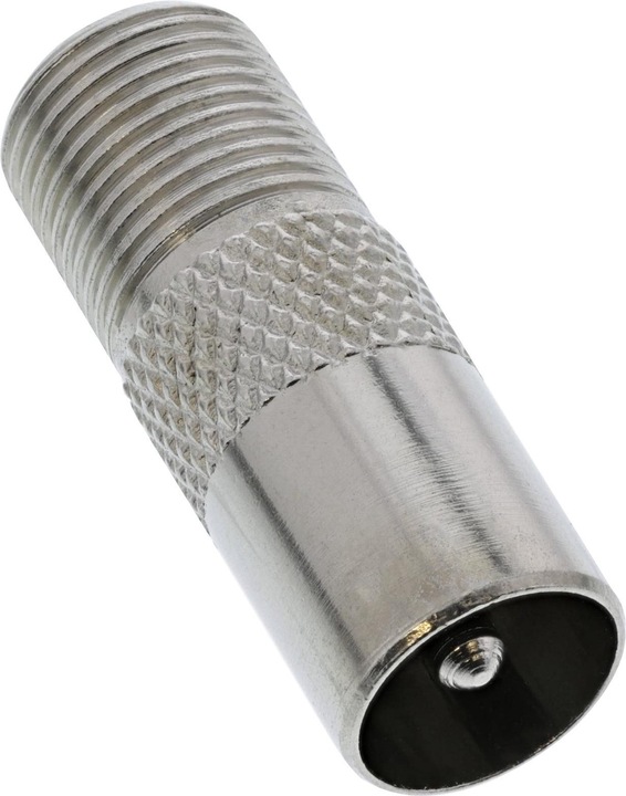 Actual product image InLine ® Coaxial adapter, IEC plug (antenna) to F jack (Plugs and connectors)