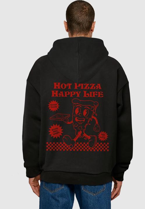 Produktbild Merchcode Hot Pizza Happy Life Hoody - 198529 (4XL)