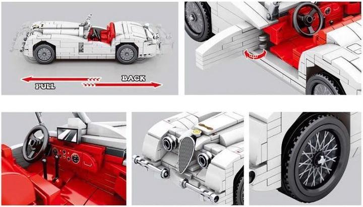 Produktbild Sembo Oldtimer Cabrio weiss Pullback
