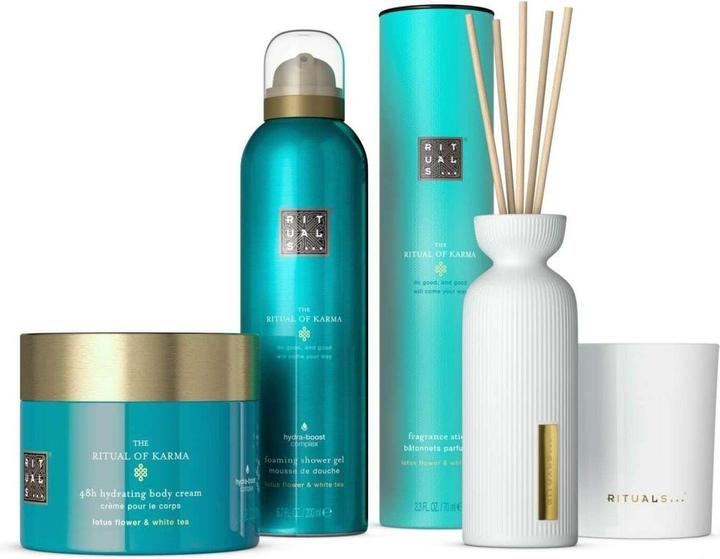 Body Lotion + Cream, Scented candle, Shower gel