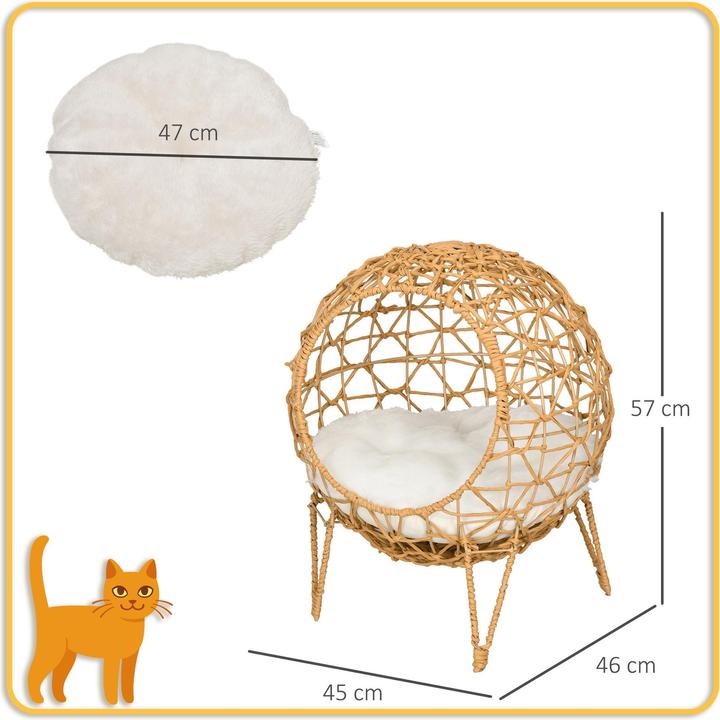 Produktbild PawHut Katzenhaus mit Metallgerüst (Katze)