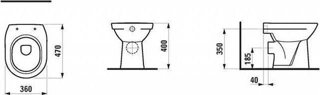 Actual product image Laufen Floor-standing WC PRO Wash-down, 6 l white