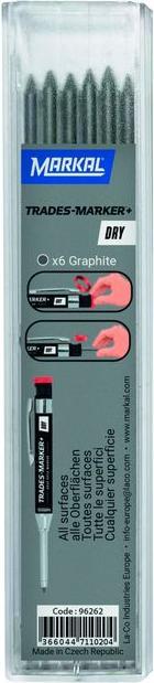 Immagine prodotto Markal 96262 Marcatori a secco, set con 6 mina, grafite (2.80 mm, 6 x)