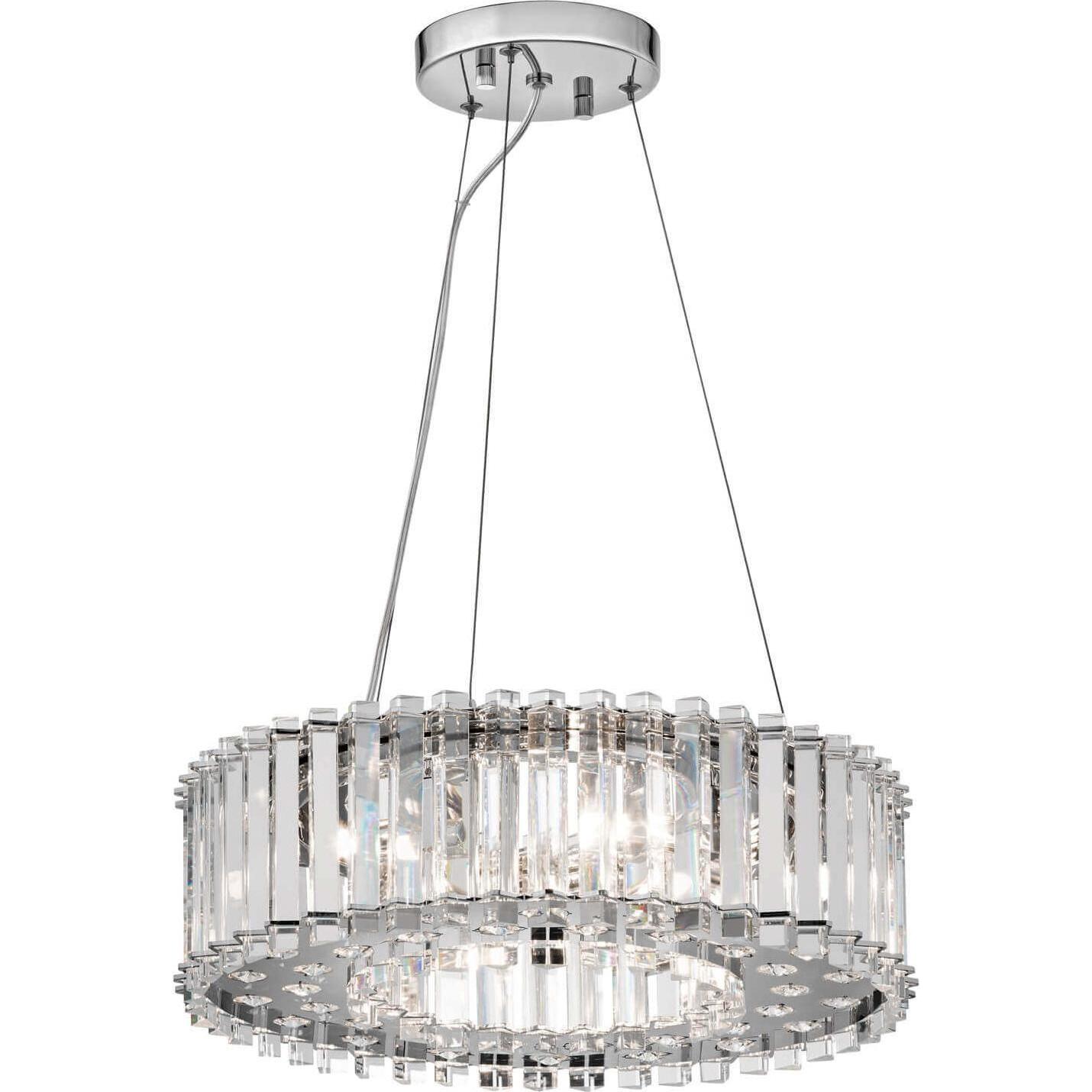 Elstead Lighting, Pendelleuchte, Crystal Skye LED Hängeleuchte G9 6-fach Chrom (G9, 1920 lm)