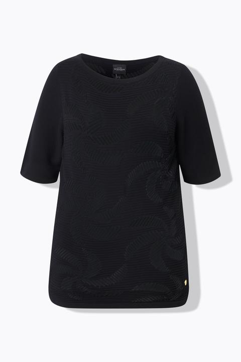 Produktbild Ulla Popken Pullover, Blüten, U-Boot-Ausschnitt, Halbarm (60)