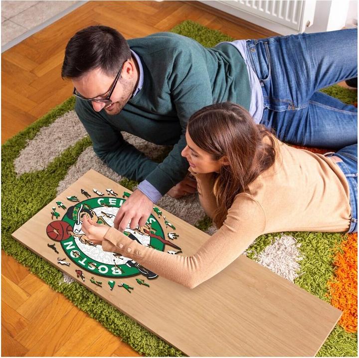Actual product image Iconic NBA - Boston CelticsWooden Puzzle Size S (150 pieces) (150 pieces)