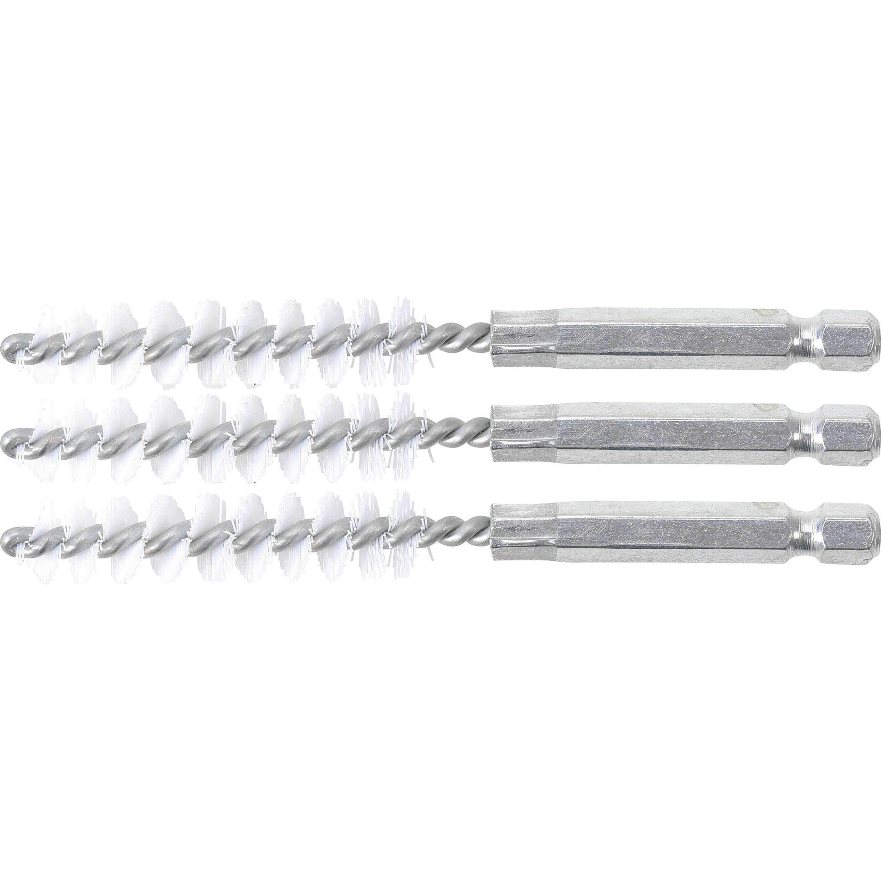 BGS, Schleifmittel, Nylonbürste 10 mm Antrieb Aussensechskant 6,3 mm (1/4") 3-tlg.