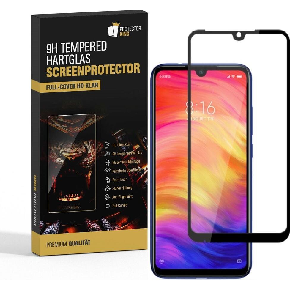 Thumbnail - Protectorking 2x echtes Tempered 9H Panzerhartglas 3D KLAR (2 Stück, Xiaomi Redmi Note 7), Smartphone Schutzfolie