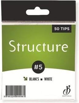 Actual product image Beautynails Bna White Structure Tips No. 5 X50 (Artificial nails)