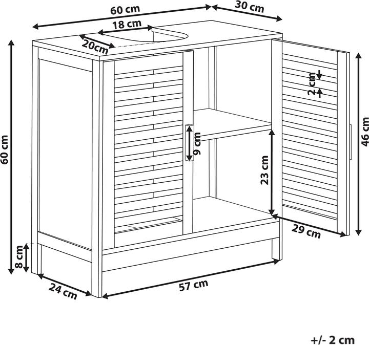 Actual product image Beliani Missoula (60 x 30 x 60 cm)